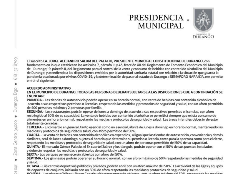 Acuerdo Administrativo Municipal